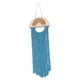 thumbnail image 1 of Macrame Hair Bow Holder Cuerda Resistente Colgando Pinzas Para El Cabello Colgador Para Regalo De Pared Azul, 1 of 3