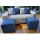 thumbnail image 3 of Sofa Dos Cuerpos Mas Dos Puff Gris Lino, 3 of 3