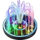 thumbnail image 1 of Panel de vidrio de fuente solar 1.5W fuente de agua solar flotante con varillas fijas, bomba solar para baño de aves, jardín, estanque, piscina, al aire libre (luces coloridas del panel), 1 of 3