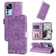 thumbnail image 1 of Funda tipo cartera FOXDOCK para Xiaomi 12T , diseño girasol en relieve, cuero PU, cierre magnético, soporte y tarjetero, 1 of 5