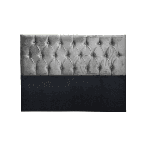 Importclick - Respaldo King Piso Capitone Premiun 180X140 Cm Gris Claro Felpa