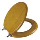 thumbnail image 1 of Asiento de Inodoro Ángel Escudo Redondo de Madera de Roble 44x36x5 cm 2.5 kg, 1 of 8