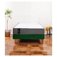 Latam Home - Cama Europea Zen Best 1.5 Plaza Colchon Resortes Base Dividida Tela Verde