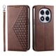 thumbnail image 1 of Funda Flip FOXDOCK para Xiaomi Redmi Note 15 Pro , Estilo Billetera con Diseño Rombo, Correa de Mano y Soporte, Uso Diario, 1 of 6