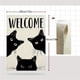thumbnail image 1 of 1pc, Double-Sided Black Cat House Flag - Welcome Halloween Yard Decoration for Farmhouse Home Outdoor Garden - Burlap Holiday Decoration with Farmhouse Charm, 1 of 4