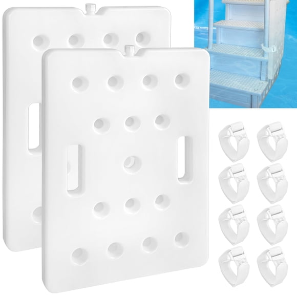 Pesas para escalera de piscina FMOACEN 2 uds HDPE 44x32x3 cm