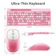 thumbnail image 5 of Combo de teclado y ratón inalámbricos XISOGUU Retro Style, 5 of 6