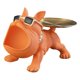 thumbnail image 3 of Resina Perro Almacenamiento Bandeja Estatua Estatuilla Decorativa Llavero Organizador Naranja, 3 of 5