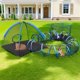 thumbnail image 1 of Casa para Gatos Tivray 4‑en‑1 Portátil – Tienda, Corral Hexagonal y Túneles, 1 of 7
