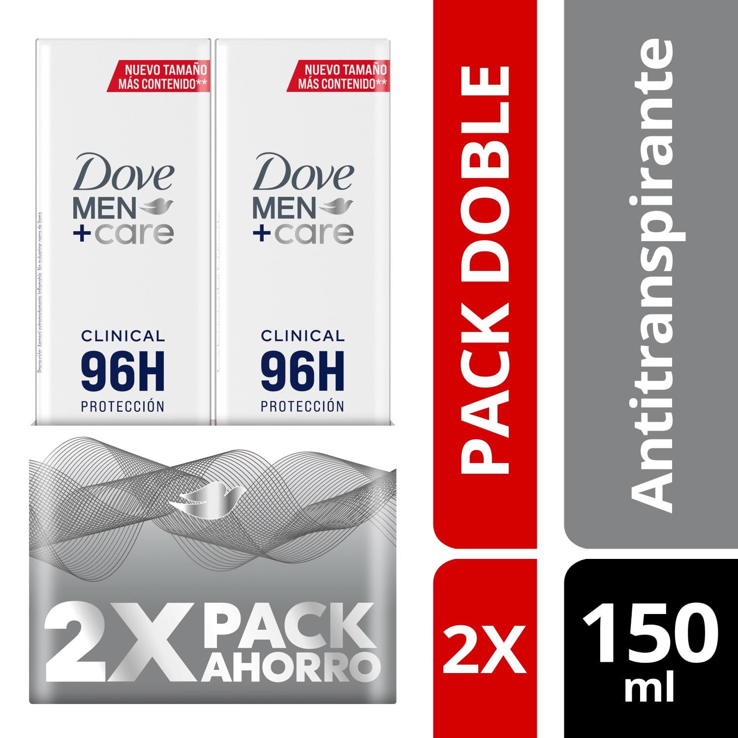 Desodorante Men Clinical Pack 2x Spray 300 ml Dove