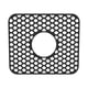 thumbnail image 3 of Alfombrilla de silicona para fregadero, accesorio de rejilla protectora para fregadero de cocina con drenaje central, rejillas de fregadero plegables , negro, 3 of 5