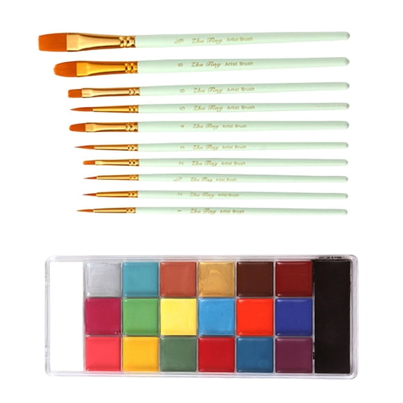 Face Body Paint Makeup Paletas De Pintura Para Adultos Disfraces Christmas Green