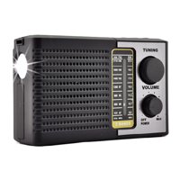 Tecnolab - Radio Portátil Am/Fm/Sw Con Panel Solar, Usb Y Luz Led - Ps