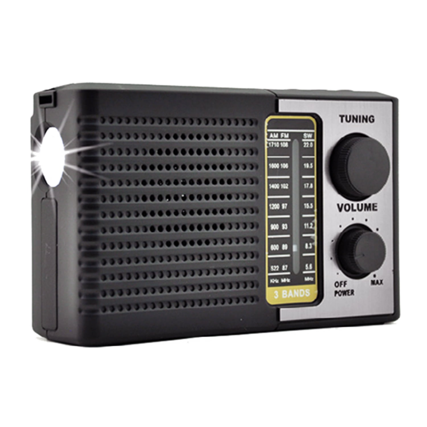 Tecnolab - Radio Portátil Am/fm/sw Con Panel Solar, Usb Y Luz Led - Ps