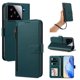 thumbnail image 1 of Funda con Billetera para [Xiaomi 15] con Bolsillo Zipper y Tarjetero Verde pavo real, 1 of 6