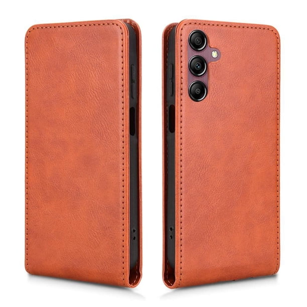 Funda tipo folio para Samsung Galaxy A15 4G/5G con soporte magnético y protección para la cámara Marrón