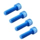 thumbnail image 3 of 4 unids carretera bicicleta manillar husillo tornillo aleación de aluminio m5 * 17mm pernos azul, 3 of 5