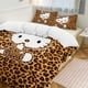 thumbnail image 1 of Brown Leopard Hello Kitty Comforter Set Soft 3 Pcs Twin Bedding Sets Thicken for All Season, 1 of 5