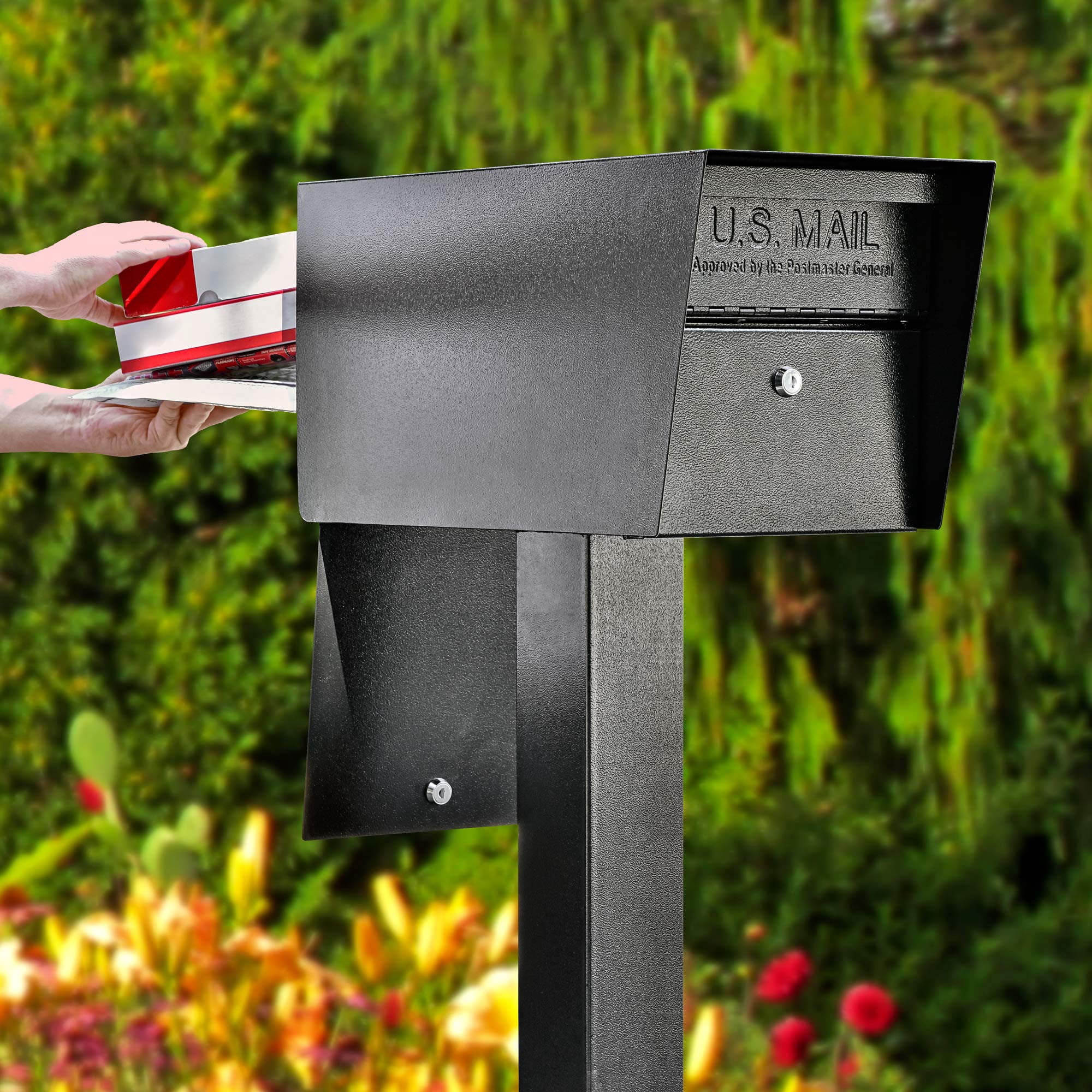 Mailbox Mail Boss 7536 Street Safe Con Cierre De Seguridad Negro
