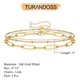 thumbnail image 4 of Pulsera Turandoss de cadena tipo clip de papel 15+5 cm chapada en oro, 4 of 7