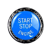 Magideal - Etiqueta Engomada De Cubierta Del Botón De Parada De Arranque Del Motor Para El Del Coche E90 E92 E93 Azul