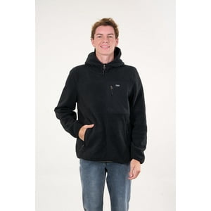 Polemic - Poleron Micropolar Full Zipper Y Gorro Negro Wi8306 Junior
