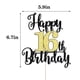 thumbnail image 2 of Decoración para tartas Dxsdgetue con purpurina para cumpleaños número 16, color negro y dorado, 2 of 8