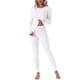 thumbnail image 2 of INSPIRE CHIC Conjunto de Ropa Interior Térmica para Mujer Suave Capa Base de Manga Larga con Agujeros para Pulgares y Leggings para Clima Frío de Invierno M Blanco, 2 of 6
