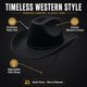 thumbnail image 3 of Sombrero Vaquero de Fieltro Negro con Tachuelas – COLLECT PRESENT, 3 of 8