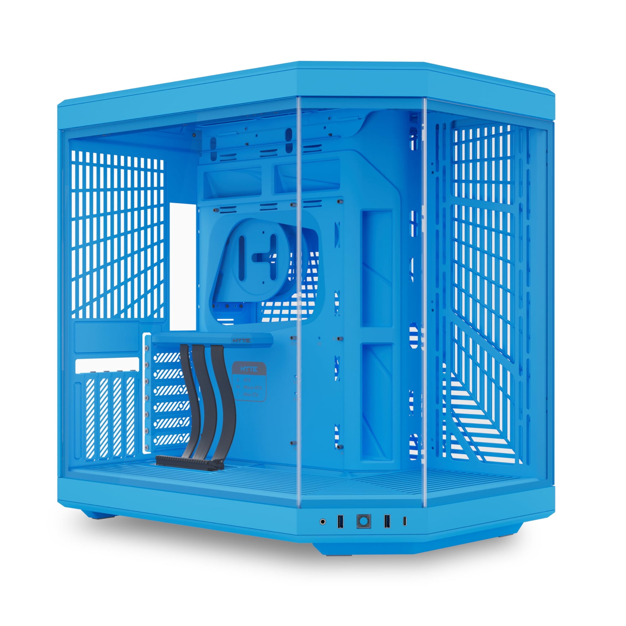 Funda Para Pc Hyte Y70 Mid-tower Atx, Color Azul Leche, Arándano
