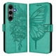 thumbnail image 1 of Funda Cartera Mariposa Para Samsung Galaxy S24 Plus Con Soporte Y Ranuras Para Tarjetas Verde, 1 of 5