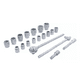 thumbnail image 2 of Juegos De Dados Chicharra Cuadrante 3/4 Drive 19-50mm 21 Pcs Plateado, 2 of 3