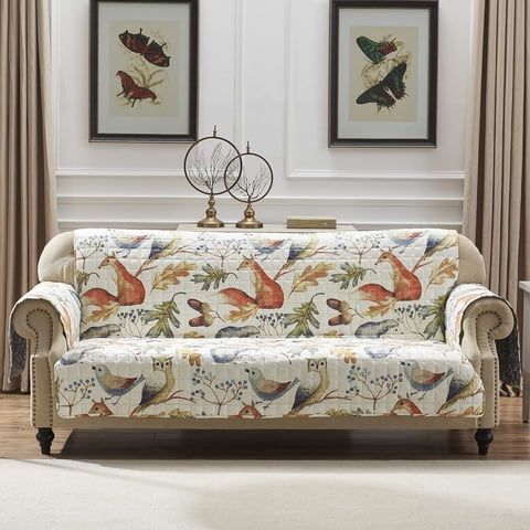 Greenland Home Fashions - Sofá Reversible Slipcover Greenland Home Willow Natural