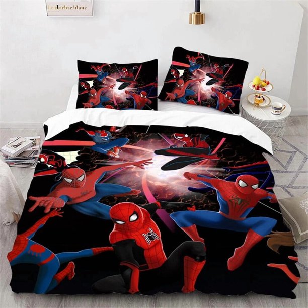 Marvel Duvet Cover Cartoon Anime Spider-Man Printed Bedding Sets Kids Comforter Bedding Sets Full Size Bedroom Decoration Bed Sheets