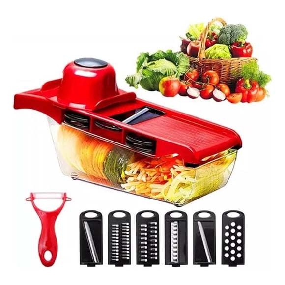 Cortador Picador Verduras 6 En 1 Mandilona Rallador Cocina