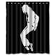 thumbnail image 1 of Cortina de ducha con diseño de Michael Jackson y ganchos (60 x 72 pulgadas), 1 of 3