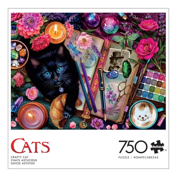Puzzle Buffalo Games Crafty Cat 750 Piezas 24x18cm