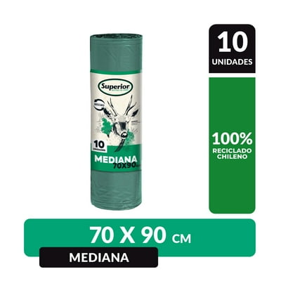 Bolsa De Basura Mediana 70X90 Cm 10 Un Superior