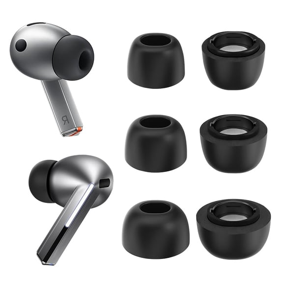 Almohadillas de espuma viscoelástica Bodykoo para Samsung Galaxy Buds3 Pro – 3 pares