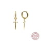 thumbnail image 1 of Aretes HESHPAWS Dagger Plata S925 con Broche Diamantado, 1 of 3