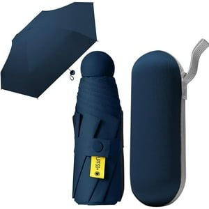 Veat00L - Mini Paraguas Plegable De 8 Huesos, Protección Uv, A Prueba De Viento Y Lluvia, Ligero Y Portátil, Viene Con Una Funda De Transporte, Adecuado Para Llevar A Diario