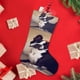 thumbnail image 4 of Boston Terrier Tema: Calcetines de Navidad, fino lino blanco para colgar en escaleras y chimenea, decoración navideña para el hogar, regalo de Navidad. 45cm × 32cm, 4 of 5