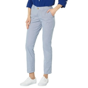 Pantalones Tommy Hilfiger Hampton Chino Stripe Azul/Blanco Talla 8