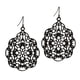 thumbnail image 2 of Vintage Bohemia mujeres hueco flor gota cuelga los pendientes gancho de oreja negro, 2 of 5