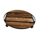 thumbnail image 4 of Soporte rodante para plantas con ruedas, soporte para plantas de madera resistente, bandeja móvil para macetas, soporte redondo para macetas, para patio y exteriores. 35cmx35cm, 4 of 5