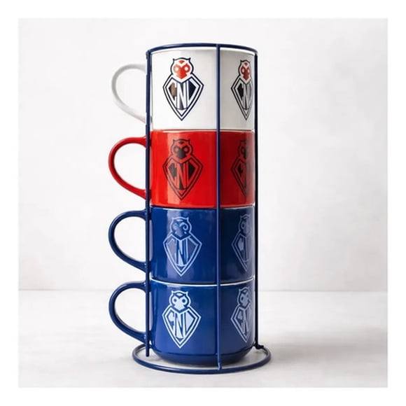 Set 4 Tazones Apilables Universidad De Chile 400ml