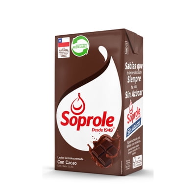 Leche Semidescremada Chocolate 1 L Soprole