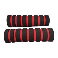 Ioensy - 2 Uds Empuñaduras De Manillar De Bicicleta Absorción De Impacto Empuñaduras De Bicicleta Antideslizantes Universales Rojo