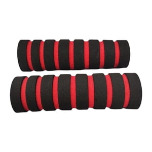 Ioensy - 2 Uds Empuñaduras De Manillar De Bicicleta Absorción De Impacto Empuñaduras De Bicicleta Antideslizantes Universales Rojo