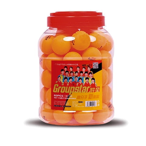 Genérico - Tarro De 60 Pelotas Abs + Polimero De Ping Pong 3 Estrellas Groupstar – Gs6011